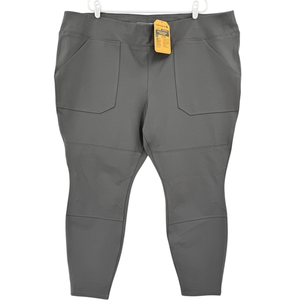 Carhartt Women's Force Fitted Midweight Grey Utility Legging Sz 3X (24W-26W) NWT